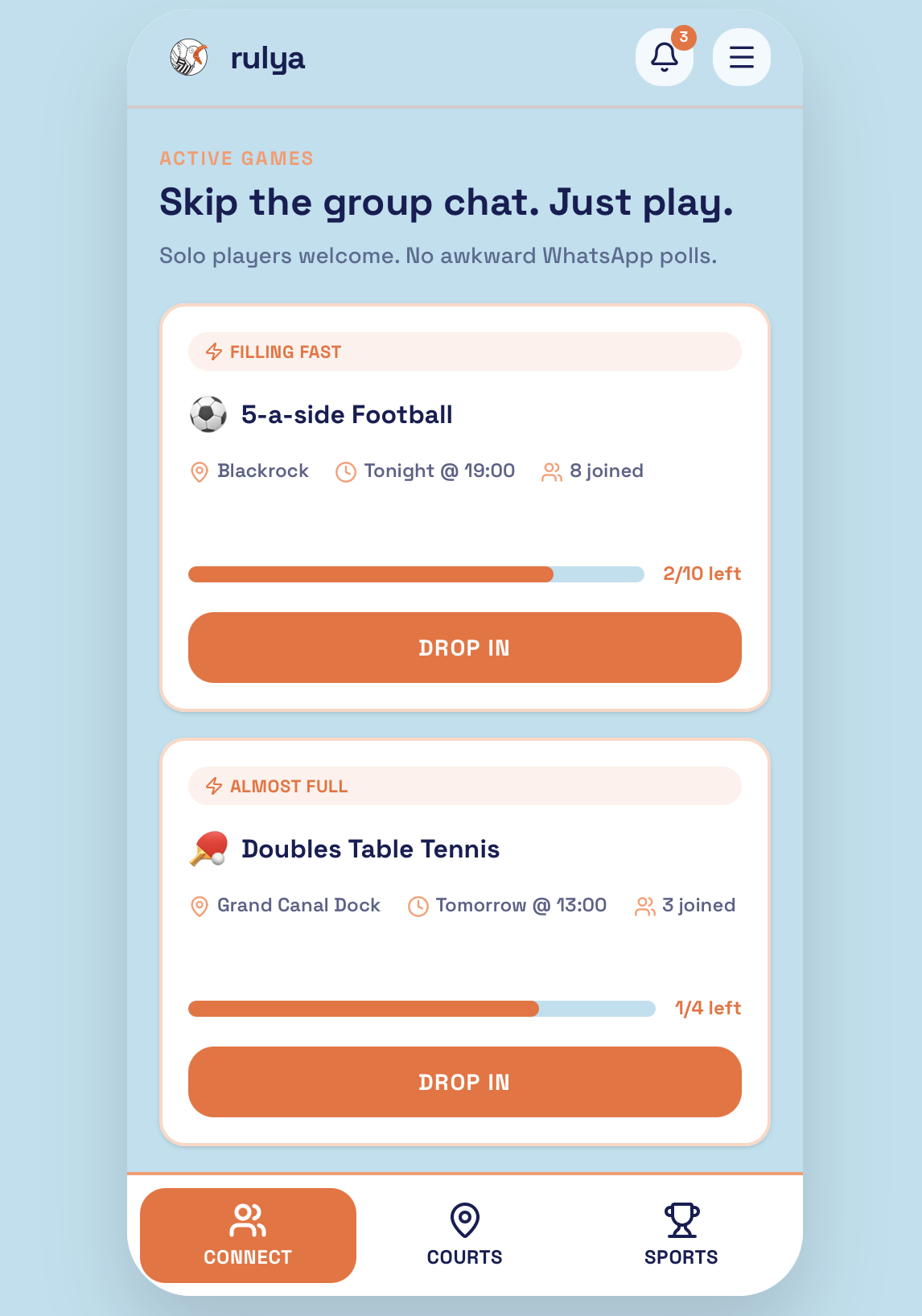 Rulya app interface